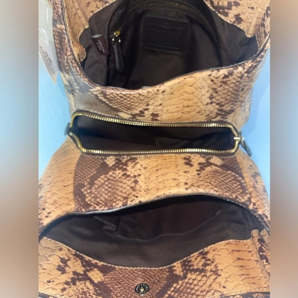 🐍COACH LIMITED EDITION PHOEBE PYTHON LEATHER SHOULDER/TOTE EUC - Picture 4 of 16